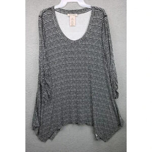 Philosophy Black & White Tunic/Mini Dress-Size XL-3/4 Sleeves-Asymmetrical Hem